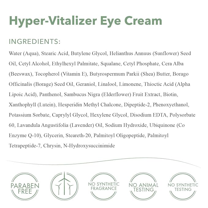 emerginC Hyper-Vitalizer Eye Cream - Antioxidant-Rich Anti-Aging Eye Cream with Vitamin C to Combat the Appearance of Dark Circles + Fine Lines (0.5 oz, 15 ml)-Velvo Beauty