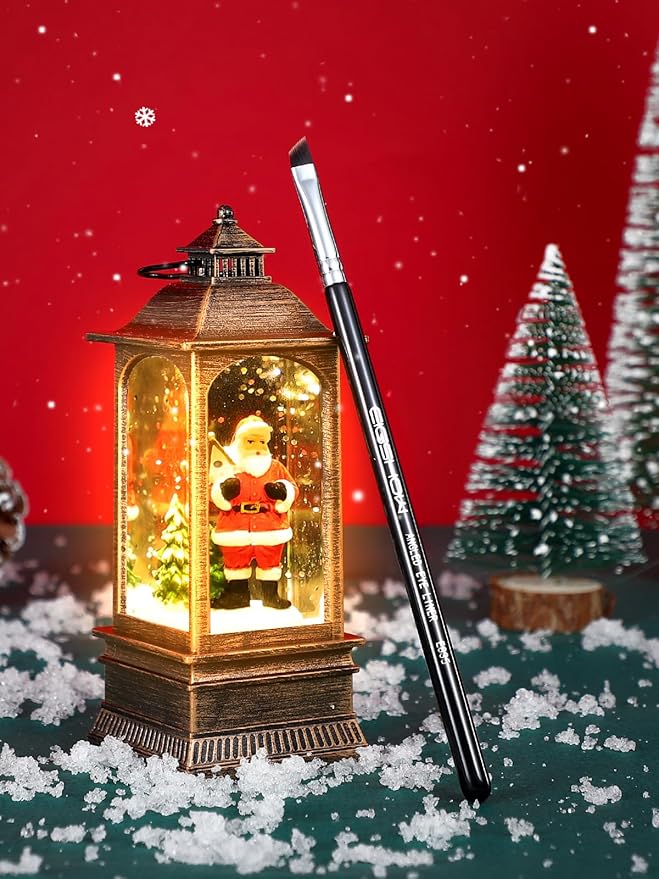 Eyeliner Brush Fine Angled - PRO Precision Gel Eye Liner Makeup Brush -Ultra Thin Slanted Flat Angle - Premium Cruelty Free Synthetic Bristles (E835 2piece)-Velvo Beauty