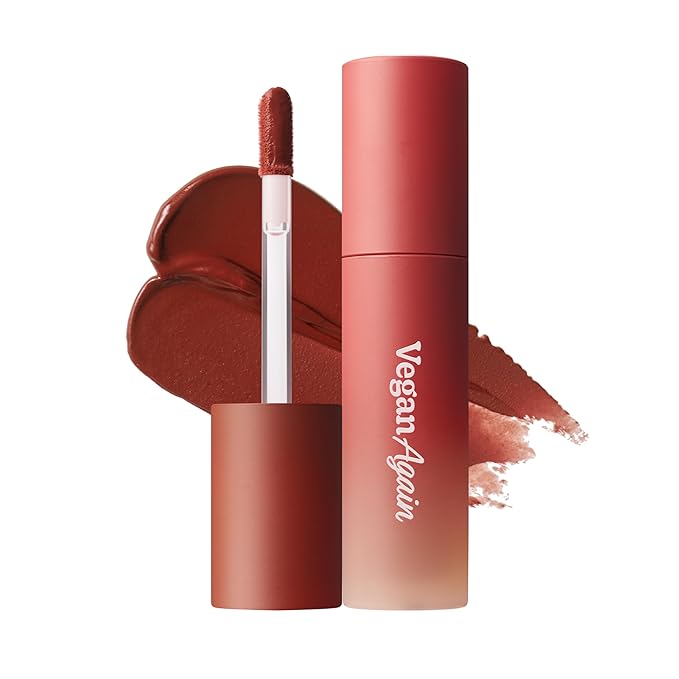 Touch in Sol Vegan Again Blur Core Lip Tint (#Brick Hazel) - Long Lasting, High Pigment Velvet Matte Lip Stain – Lightweight Smooth Blur Finish, 0.12oz-Velvo Beauty