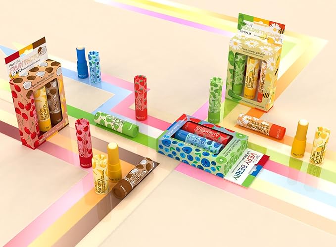 HerMINE Lip Balm Plant-based Lip Butter 3 Pack Nourishing Moisturizing LipBalm LipButter Long Lasting Delicious Flavors Intense Hydration-Velvo Beauty