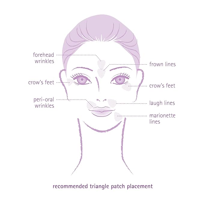 Toute Nuit Wrinkle Patches – Triangle – Face Tape for Forehead, Eyes & Lips – Hypoallergenic Anti Wrinkle Patches – 45 Count, Made in USA-Velvo Beauty