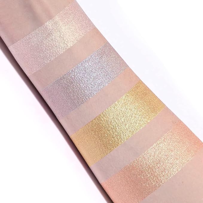 Boobeen Highlighter Makeup Highlighter Palette Powder Shimmer Highlighter Makeup Facial Illuminator Bronzer Palette Waterproof Long Lasting-Velvo Beauty