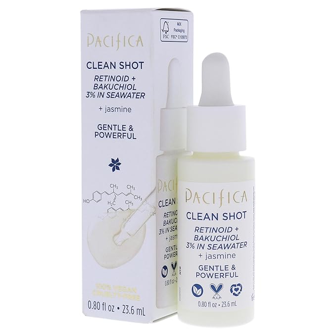 Pacifica Clean Shot Retinoid and Bakuchiol 3 Percent In Seawater Unisex 0.8 oz-Velvo Beauty