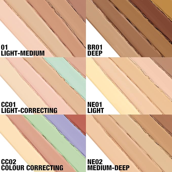 FOCALLURE #GoldenAge 5 in 1 Multi Uses Concealer Palette, 5 Colors Correcting Conceal Palette, Camouflage Contour Palettes for Dark Circles, Face Contouring Highlighter Pallet, CC01 LIGHT-CORRECTING-Velvo Beauty