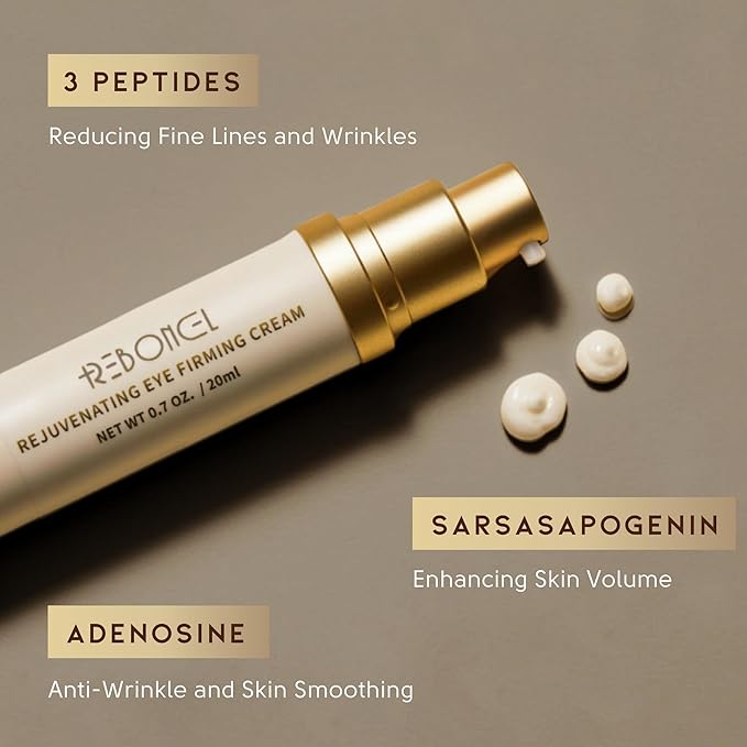 Rejuvenating Wrinkle Firming Spot Cream with Peptides | Anti-Aging Peptide Eye Cream, Korean Skin Care (0.7 fl.oz, 20ml)-Velvo Beauty