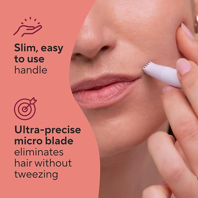 Finishing Touch Flawless Stray Hair Remover, Precise Micro-Blade Hair Removal Tool, Designed to Painlessly Cut Stray Hairs from Chin and Lips to Fingers and Toes, for All Skin Types-Velvo Beauty