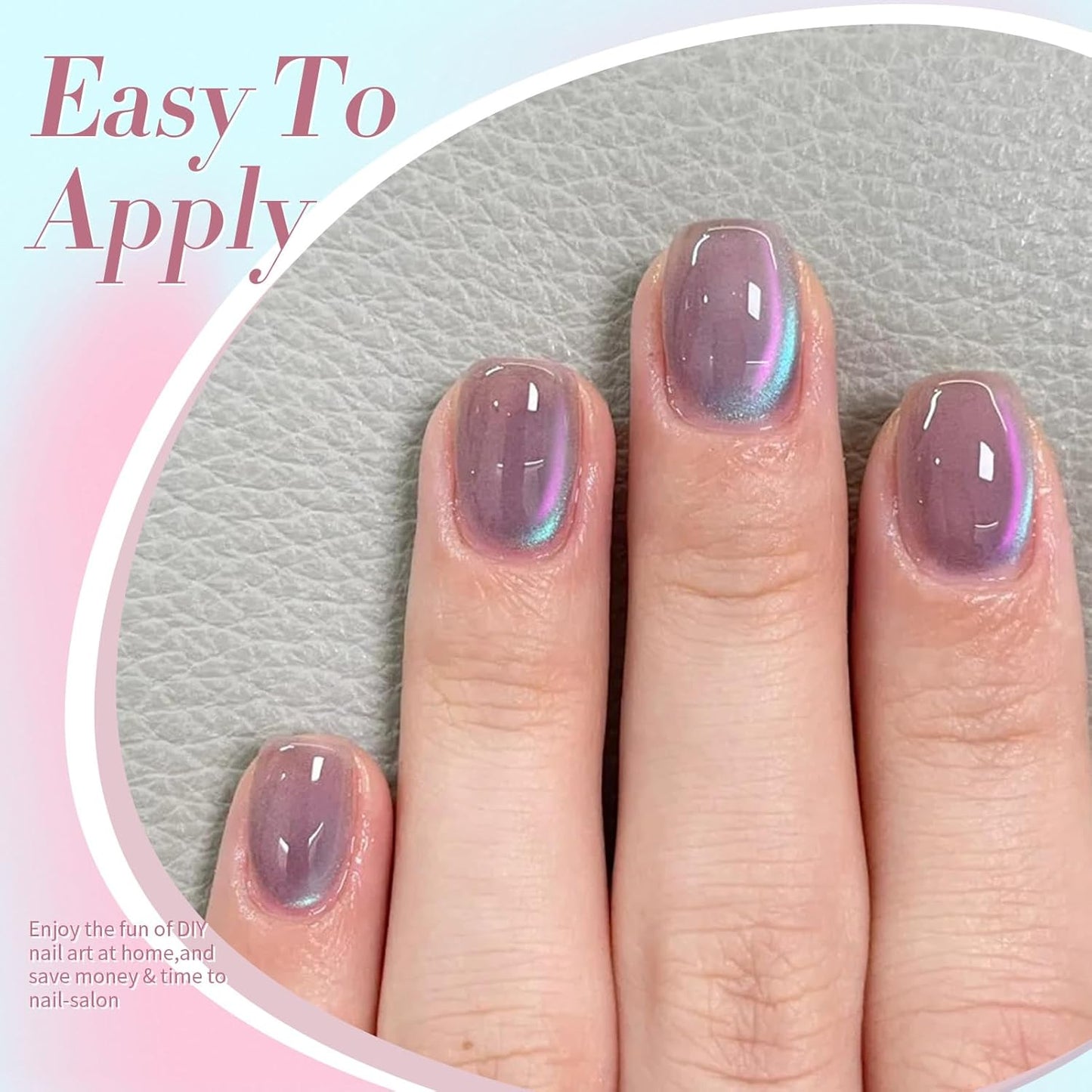 Born Pretty Cat Magnetic Eye Gel Nail Polish Rainbow Aurora Cat Magnetic Gel Polish Firefly Blue Purple Cat Magnetic Eye Gel Manicure Nail Art DIY 15ml-Velvo Beauty