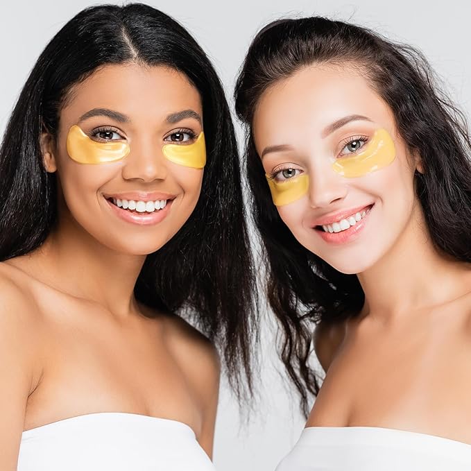Under Eye Patches(30 Pairs), 24K Gold Eye Mask for Dark Circles, Puffy Eyes and Wrinkles, with Hyaluronic Acid & Collagen-Velvo Beauty