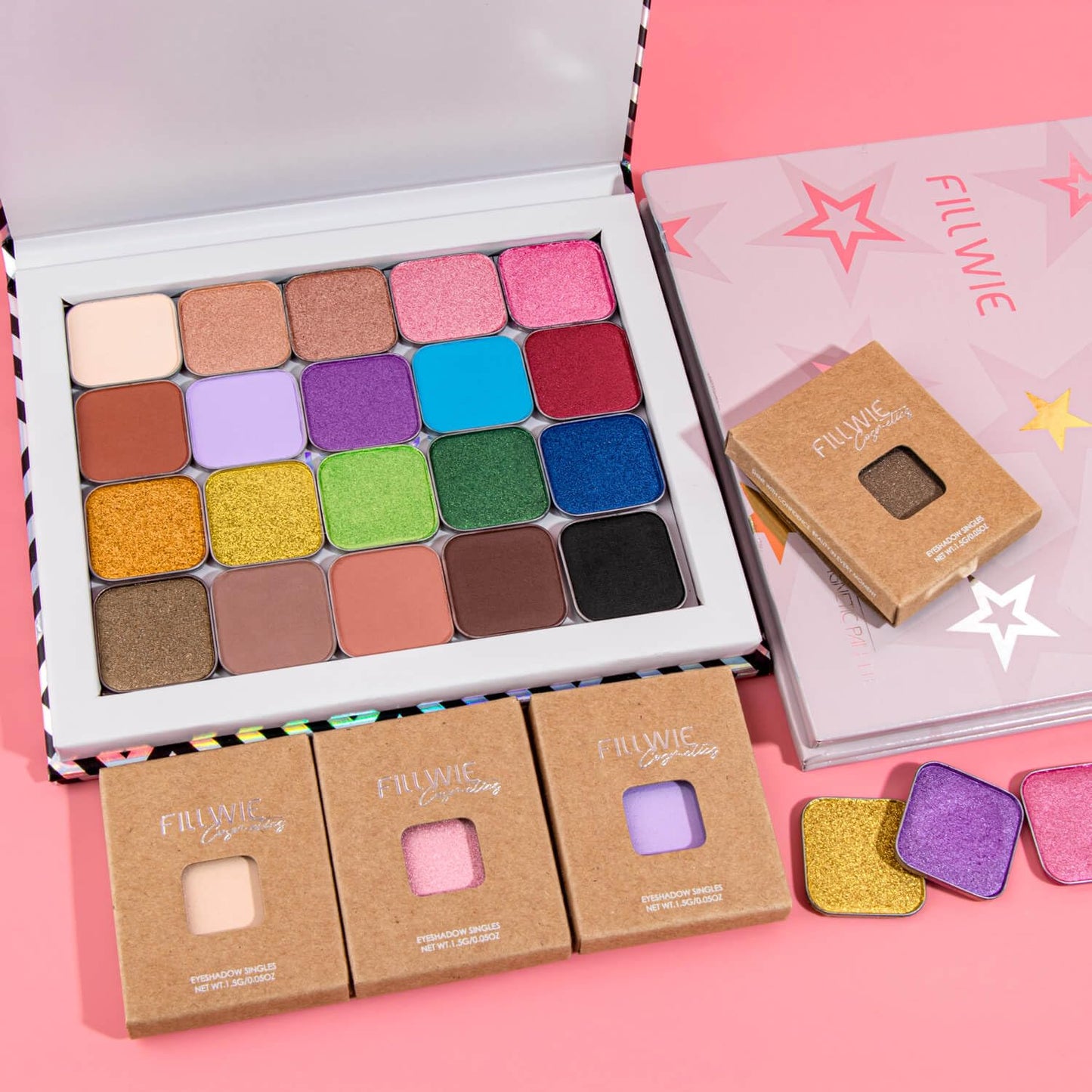 Magnetic Eyeshadow Soft Peach with Hints of Yellow and Pink, Satin Finish, Easy to Blend, Magnetic Pan for DIY Makeup Palette (Peach Glow)
