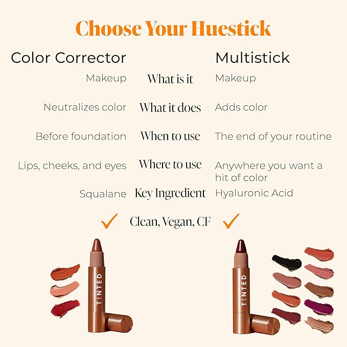 Live Tinted Huestick Multistick: Eye, Lip, & Cheek All In One Makeup stick with Hyaluronic Acid, Squalane, Twistable Crayon Design, Vegan Formula, Made for a Creamy Blendable Feel, True 3g / 0.1oz-Velvo Beauty