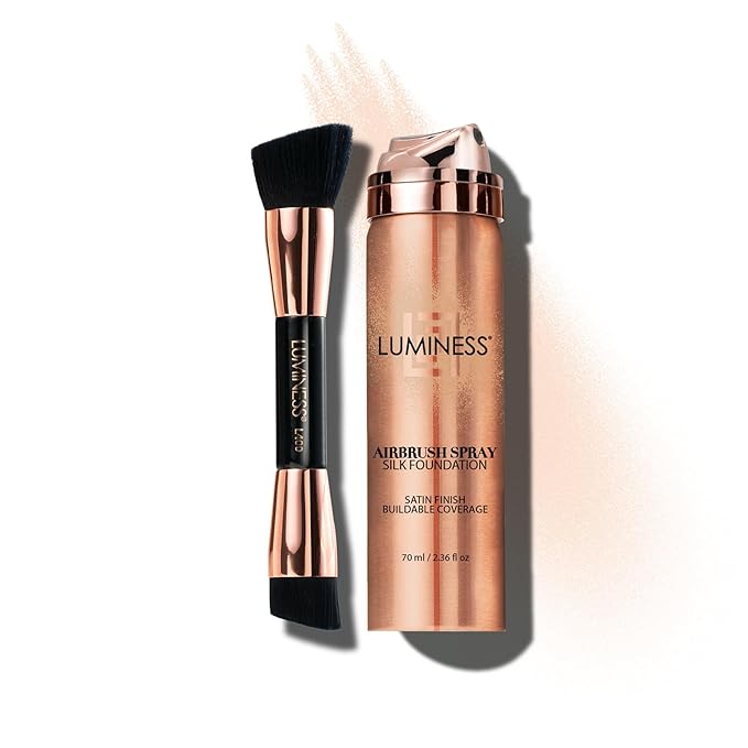 LUMINESS Silk Airbrush Spray Foundation & Buffing Brush Kit - Light Fair-Velvo Beauty