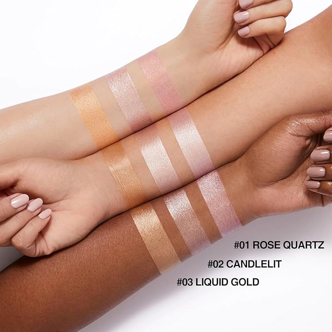 URQT Highly Pigmented Liquid Contour Highlighter - Built-in Sponge Tip Sculpted Complexion Wand Contour Non-Greasy Long Lasting Natural Weightless Buildable Highlighters Contour Contouring Bronzer (#01 ROSE QUARTZ)-Velvo Beauty