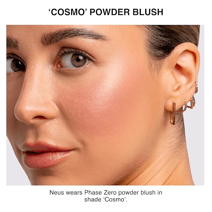 Makeup Powder Blusher - "Cosmo" - 4g / 0.141 oz - Full Coverage, Natural Blush - Soft, Buildable Pink, Coral, Peach & Golden Hues - Matte & Shimmering Shades Gives Cheeks a Radiant Glow-Velvo Beauty