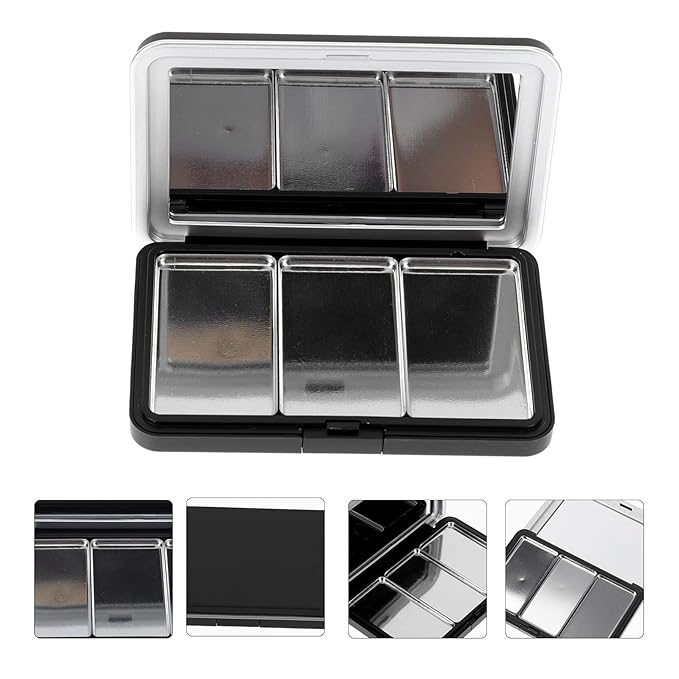 Luxshiny Makeup Case Organizer Empty Eyeshadow Box Empty Eyeshadow Pans Refillable Makeup Container Case For Eyeshadow Powder Blush Lipstick Highlight Makeup Palettes Makeup Samples-Velvo Beauty