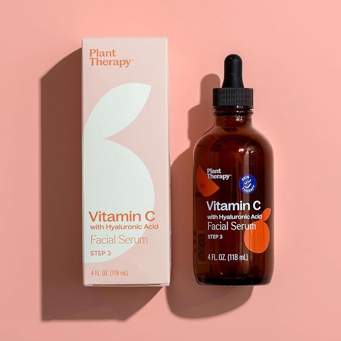 Plant Therapy Facial Serum with Vitamin C & Hyaluronic Acid 4 oz with Hyaluronic Acid, Ferulic Acid, and Vitamin E, Reduces the Appearance of Fine Lines & Wrinkles-Velvo Beauty