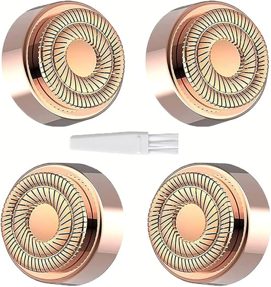 【Generation 2】Facial Hair Remover Replacement Heads for Finishing Touch Flawless Facial Hair Remover, Replacement Blades for Finishing Touch Flawless Gen 2 Hair Removal, 4 Pack (Gold)-Velvo Beauty