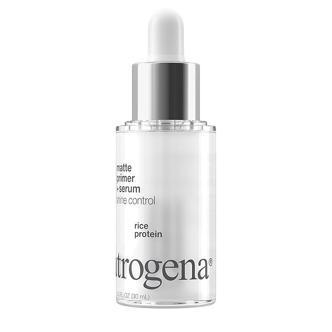 Neutrogena Shine Control Matte Booster Face Primer & Serum, Skin-Mattifying Serum-to-Primer with Rice Protein, Absorbs Excess Oil & Keeps Skin Shine Free, 1.0 fl. oz-Velvo Beauty