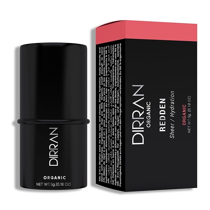 3 in 1 Natural Ingredient 90% Organic Blusher Stick For Lips, Eyes, & Cheeks, Hydration And Natural Beauty Apply directly And Blend With Fingertips, Small Enough to Carry (REDDEN)-Velvo Beauty