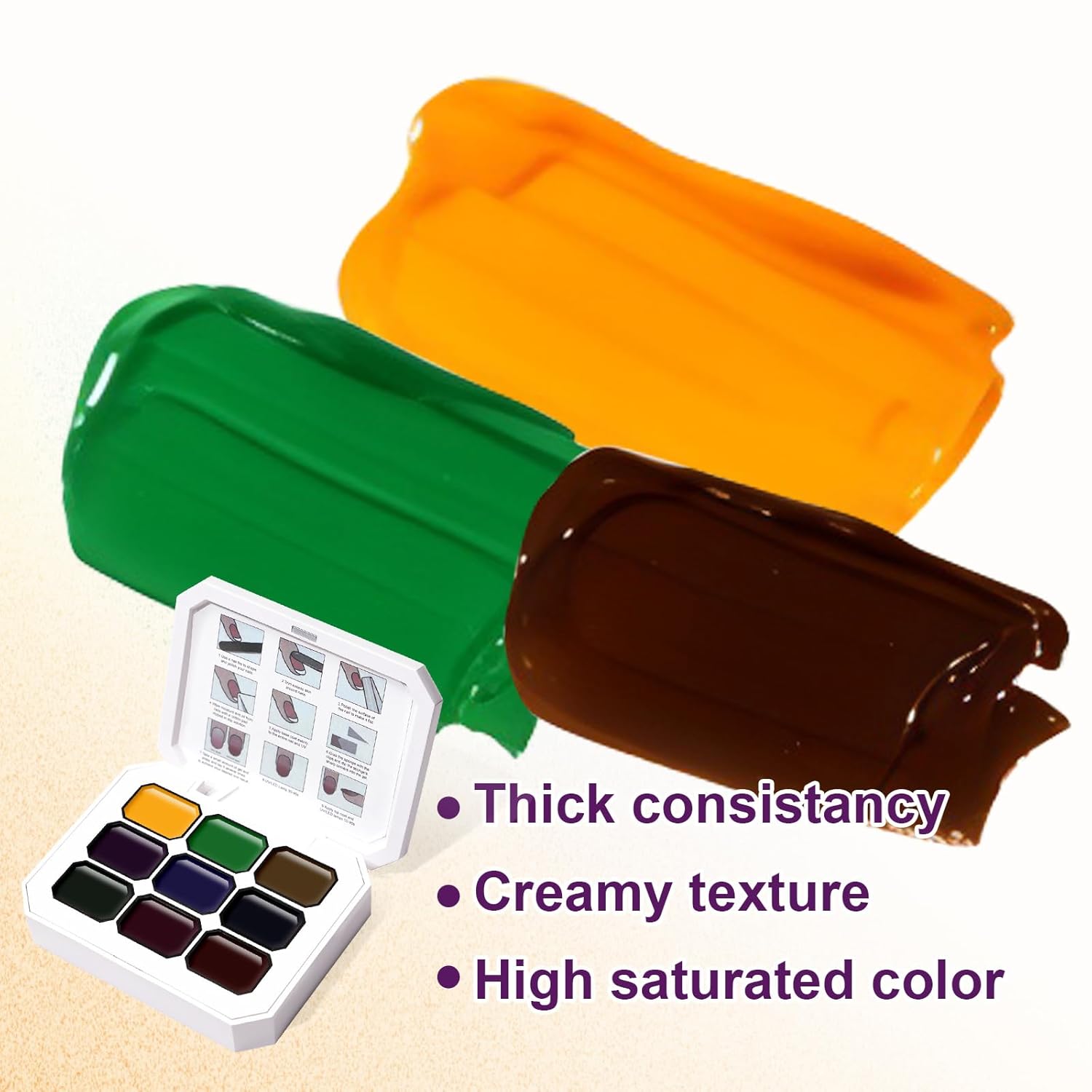 Gradient Painting Gel, 9 Colors Ombre Gel Nail Polish Glazed Colors for Pigment Pat Aura Nails French Manicure Soak Off UV Long-lasting High-glossy Home Nail Salon Dopamine Fructose-Velvo Beauty