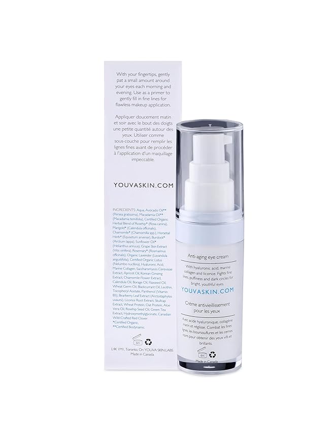 Hyaluronic Acid Anti-Aging Eye Cream - 15ml | Under Eye Cream | Marine Extracts | Bearberry and Licorice Root for Dark Circles | Eye Cream | Wrinkles and Reduce Puffiness | Fragrance-Free-Velvo Beauty