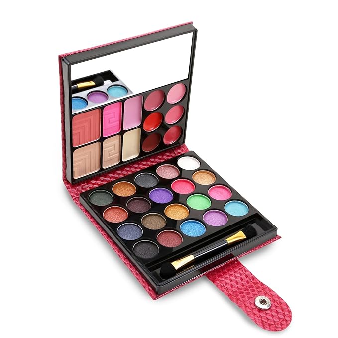 Boobeen All in 1 Makeup Palette kit - Colorful Eye Shadow Palette, Lip Gloss, Blush and Contour Powder to Define Face Shape, with Mirror&Brush, Make Up Gift for Women-Velvo Beauty