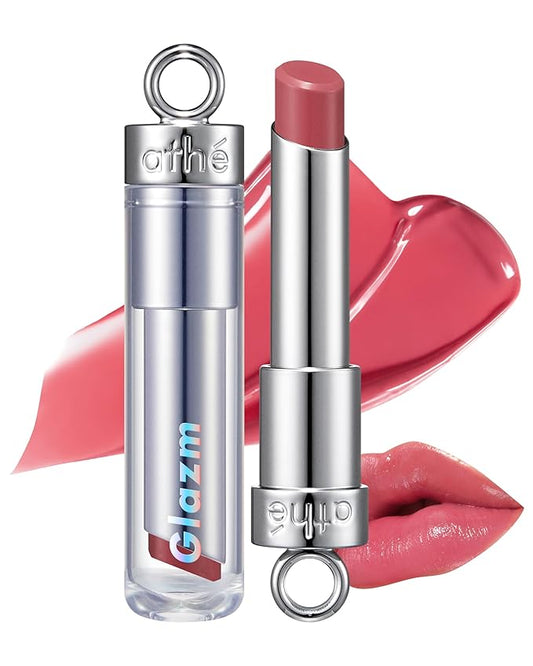 ATHE Glazm Lipbalm Stick - Vegan Glow Korean Lip Balm - Plumping, Volumizing & Highly Pigmented Lipstick - Soft Melting, Buildable Formula - Plant-Derived, Cruelty-Free, 0.12oz. (04 Individual)-Velvo Beauty