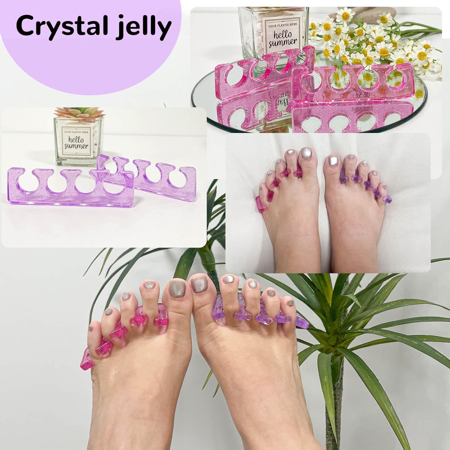 SUNFATT Toe Separators,Toe Spacers for Women,Toe Separators Use for Separation of Toenails or Nails as Well as Polishing of Nail Polish.(Thin)-Velvo Beauty