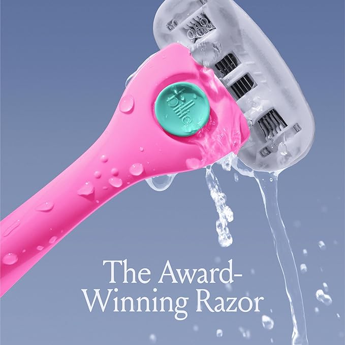 Billie Razors for Women Shave Kit – Women’s Razor + 4 x 5-Blade Razor Refills + Magnetic Holder – Malibu-Velvo Beauty