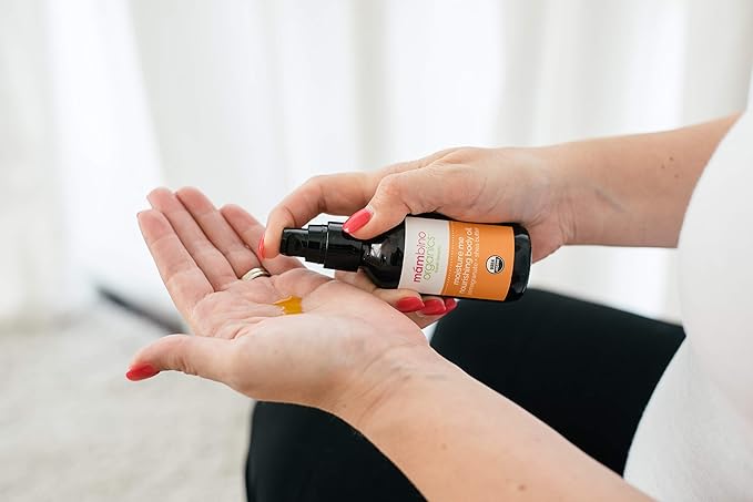 Mambino Organics Oh Baby! Belly Oil – Organic Elasticity Serum with Egyptian Calendula, Vietnamese Tamanu & Dutch Shea – Pregnancy Oil for Stretch Marks – Vegan Cruelty-Free Maternity Care, 2 fl oz-Velvo Beauty