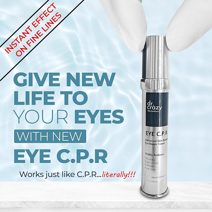 Eye C.P.R | Daily Caffeine & Retinol Under Eye Cream | All in One | Wrinkles & Fine Lines | Firming, Dark Circles, Puffiness | Complex Anti Aging Formula | 30ml-Velvo Beauty