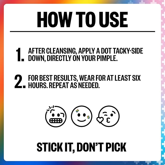 PEACE OUT Acne Healing Pride Dots Helps Clear Blemishes Overnight, Fast Acting Hydrocolloid Pimple Patches for Breakouts with Salicylic Acid, Retinol and Aloe Vera, Award Winning Skincare 16 Count-Velvo Beauty