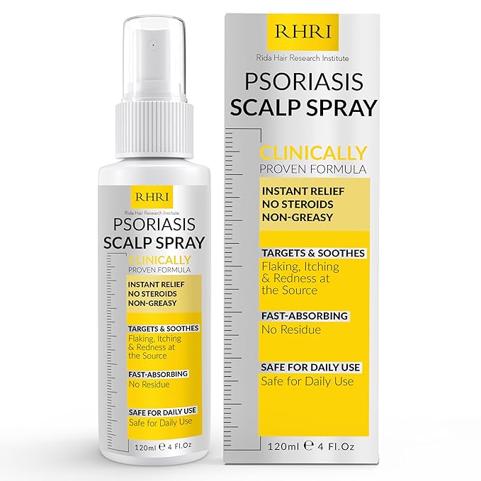 Psoriasis Scalp Spray | Psoriasis and Dandruff Treatment for Scalp Yeast Infections, Psoriasis Flare-Ups & Folliculitis | Antifungal Ringworm Itchy Scalp Spray for Psoriasis, Dryness-Velvo Beauty