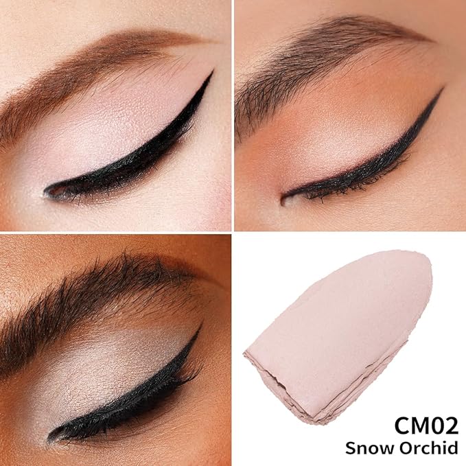 Oulac Matte Eyeshadow 3-in-1 Eyeshadow Nude Eye Primer&Eyeliner Highly Pigmented Waterproof Smudge-proof Long Lasting Wear Smooth&Blendable Formula for Natural Look,Vegan & Cruelty-Free,CM02-Velvo Beauty