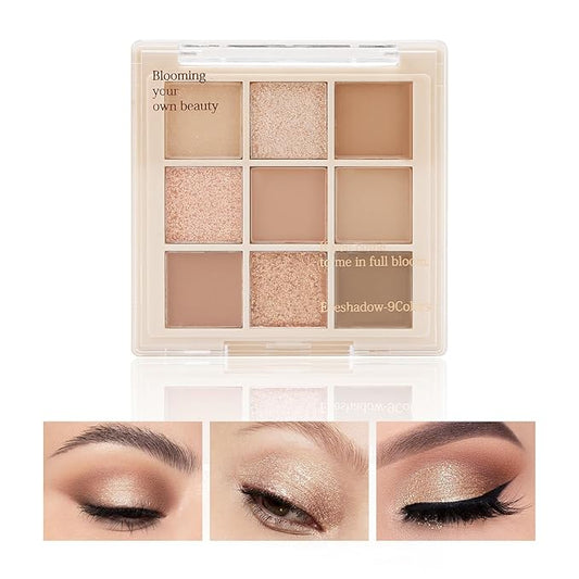 Boobeen Nude Eyeshadow Palette - Matte and Shimmer Makeup, Highly Pigmented Creamy Eye Shadow Powder, Create a Neutral Eye Look, Long Wearing-Velvo Beauty