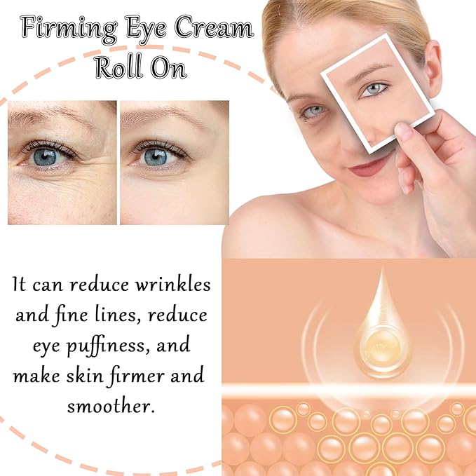Caffeine Eye Cream Eye Serum, Under Eye Roller Cream for Dark Circles and Puffiness, 0.51 Fl Oz-Velvo Beauty