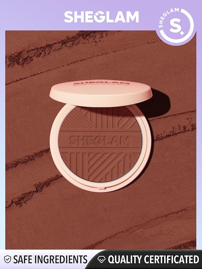 SHEGLAM Divine Flush Matte Blush Powder - Highly Pigmented, Non-Fading, Long Lasting, Lightweight Natural Blush for Face Makeup-Velvo Beauty