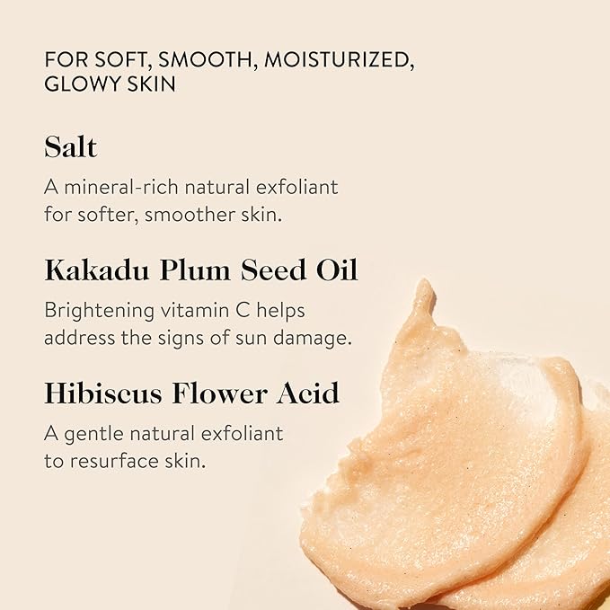 goop Beauty Microderm Body Polish | Exfoliating Scrub & Foaming Cleanser for Glowing Skin | Salts & Kakadu Plum Seed Oil for Hydration | Inspired by Microdermabrasion | 6 fl oz-Velvo Beauty