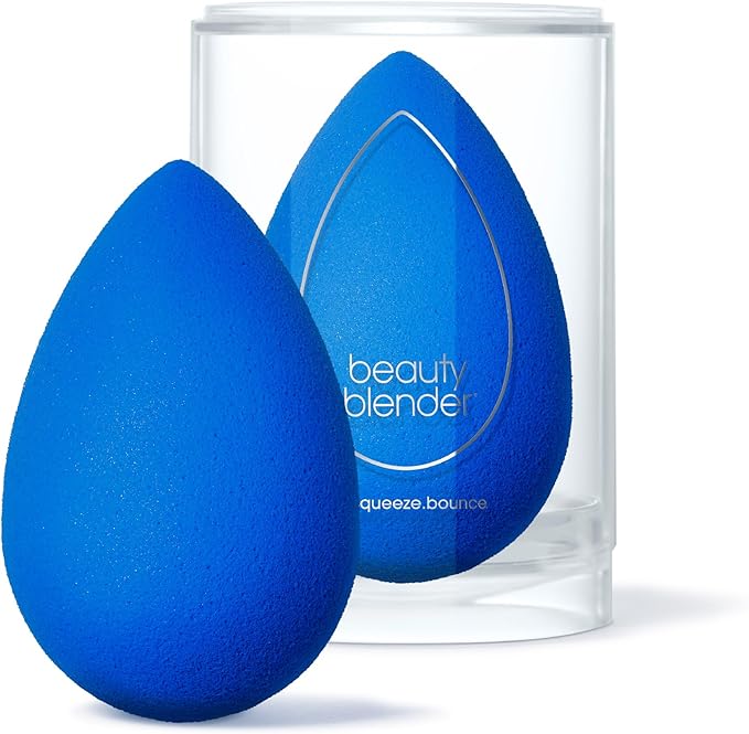 Beautyblender® | Sapphire Beauty Blender Makeup Sponge, Super-Soft Foam Easily Blends Foundations, Powders & Creams, Made in USA, Reusable, Washable, Streak Free Application, Vegan, Cruelty Free-Velvo Beauty