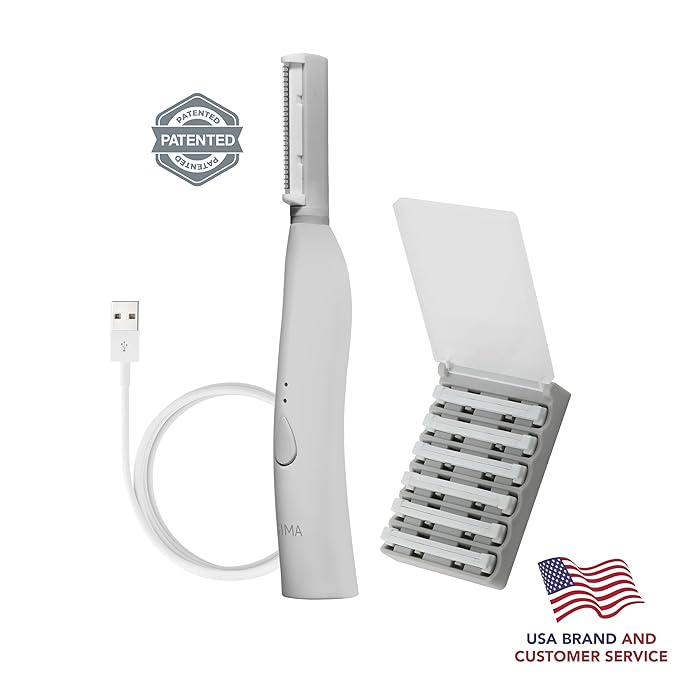 SPA SCIENCES - SIMA Patented Dermaplane Razor for Women Face – Painless 2-in-1 Facial Exfoliation & Peach Fuzz Hair Removal – Anti-Aging – 3 Speeds – Rechargeable – 7 Weeks Treatment-Velvo Beauty
