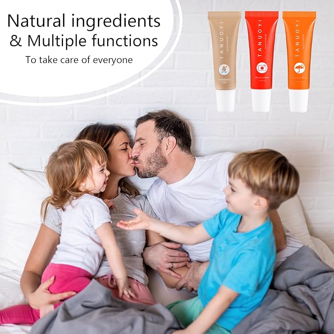 Lip Sunscreen Moisturizing and Repair Package SPF 30 - Summer Long Lasting Moisturized, Smooth and Repaired Lips - 3 Flavors (Pack of 3: 1 moisturizing+ 1 repairing+ 1 SPF)-Velvo Beauty