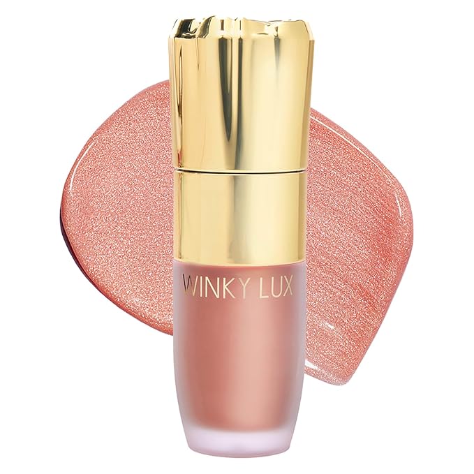Winky Lux Cheeky Rose Liquid Highlighter, Gel Cream Blush Wand, Blendable & Buildable Pigment, Long Lasting Weightless, Nova-Velvo Beauty