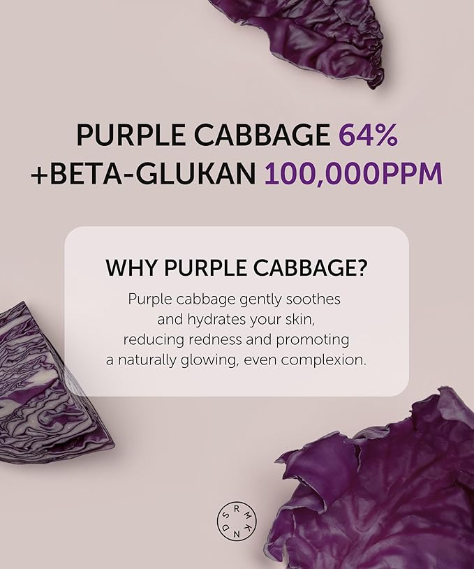 SERUMKIND Purple Cabbage Serum - Calming and Skin Recovery- Korean Face Skincare – Beta Glucan 100,000ppm – Soothing & Redness Relief - Vegan, Cruelty-Free – 1.01 fl.oz.-Velvo Beauty