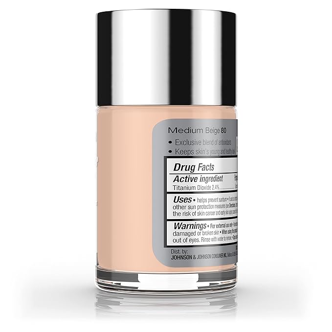 Neutrogena Healthy Skin Liquid Makeup Foundation, Broad Spectrum SPF 20 Sunscreen, Lightweight & Flawless Coverage Foundation with Antioxidant Vitamin E & Feverfew, Medium Beige, 1 fl. oz (Pack of 2)-Velvo Beauty