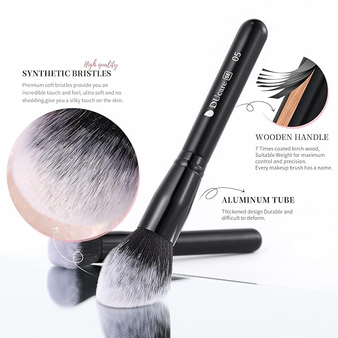 DUcare Professional Makeup Brushes Set 27Pcs Makeup Brush Set Premium Synthetic Kabuki Foundation Blending Face Powder Blush Concealers Eye Shadows Brushes-Velvo Beauty