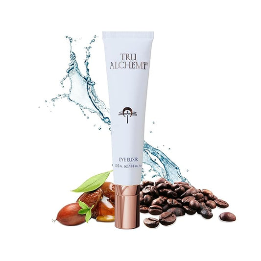 Tru Alchemy Eye Elixir Cooling Eye Treatment Cream - Dark Circle Eye Cream for Puffiness and Bags Under Eyes - Caffeine, Hyaluronic Acid, Vitamin C-Velvo Beauty