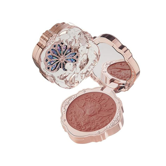 Flower Knows Little Angel Cream Blush,Buildable & Blendable Makeup Blush for cheeks,Soft & Long-lasting,Brick Red Flush for All Skin Tones(01 Flaming Heart,6g)-Velvo Beauty