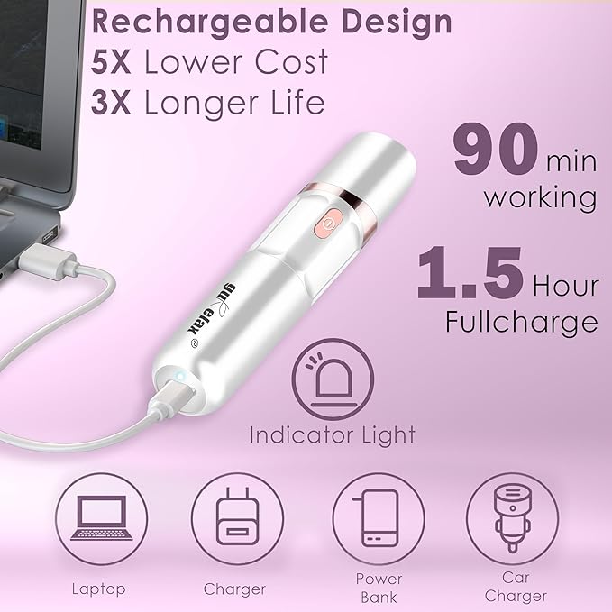 Hair Removal Epilator for Women, Gurelax Facial Epilator Hair Remover, Plucker for Face, Lip, 2-in-1 Epilation System, All Ages and Skin Types,with Brush, Pouch-Velvo Beauty
