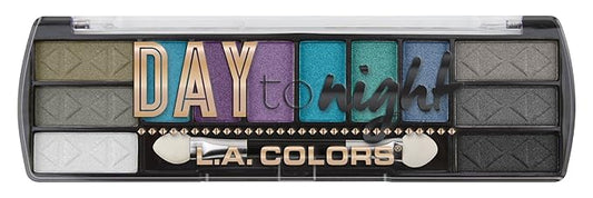 L.A. COLORS Day to Night 12 Color Eyeshadow, After Dark CES432-Velvo Beauty