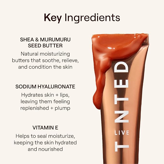 Live Tinted Unity Balm – Ultra-Hydrating Lip Balm with Shea Butter, Hyaluronic Acid & Vitamin E – Universal Warm Tint-Velvo Beauty