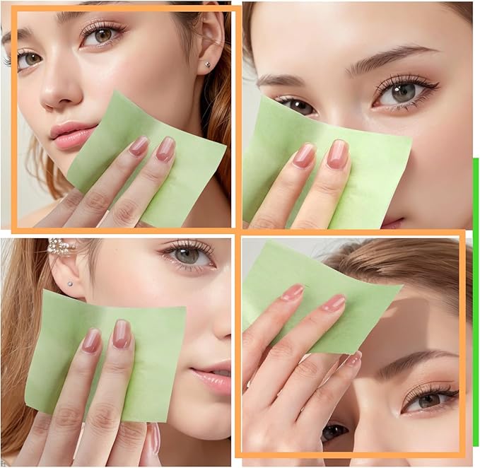 Blotting Paper, HNYYZL Oil Absorbing Sheets for Oily Skin 600 Sheets, Oil Control for Face, Makeup Blotting Paper, Natural Oil Absorbing Facial Blotting Sheets for Oily Skin Care (Pack of 6)-Velvo Beauty